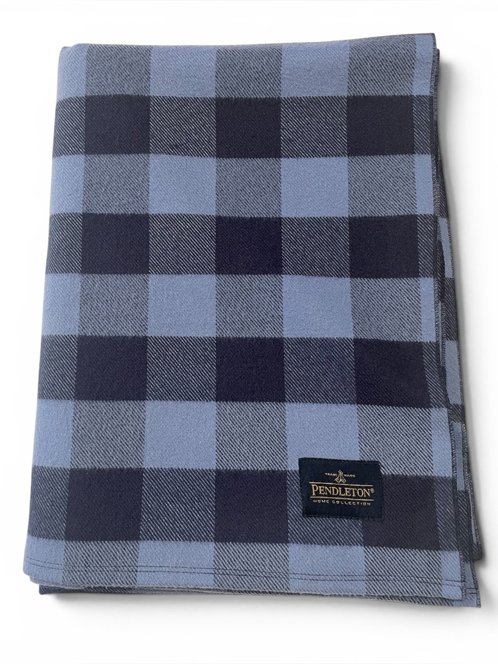 Pendleton Home Collection Rob Roy Luxe Buffalo Plaid Blue Throw 50x70